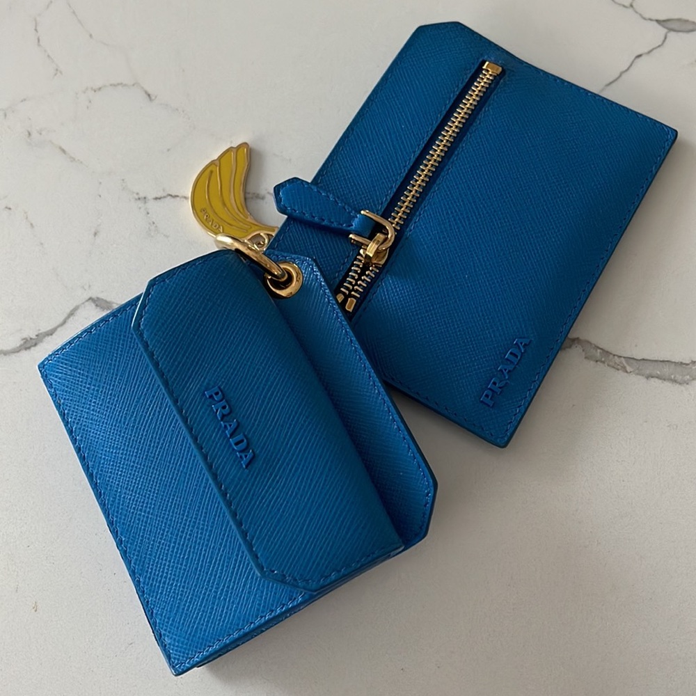 Prada new blue card/coin/accessory case - Picture 2 of 15